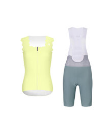 RIVANELLE ärmelloses Trikot und kurze Hose - SCALLESSA - Grün/Gelb